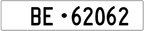 Trailer License Plate